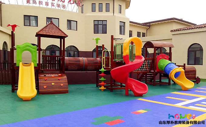 山東厚樸戶外案例：黃島中科院幼兒園戶外玩具案例