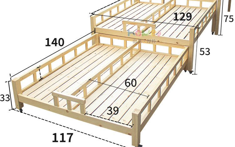 幼兒園三層推拉床 幼兒園多層床